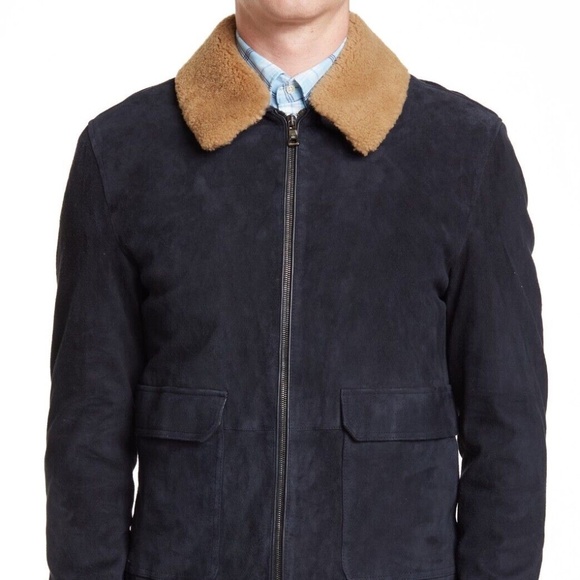 Peter Millar Stretch Suede Bomber Jacket